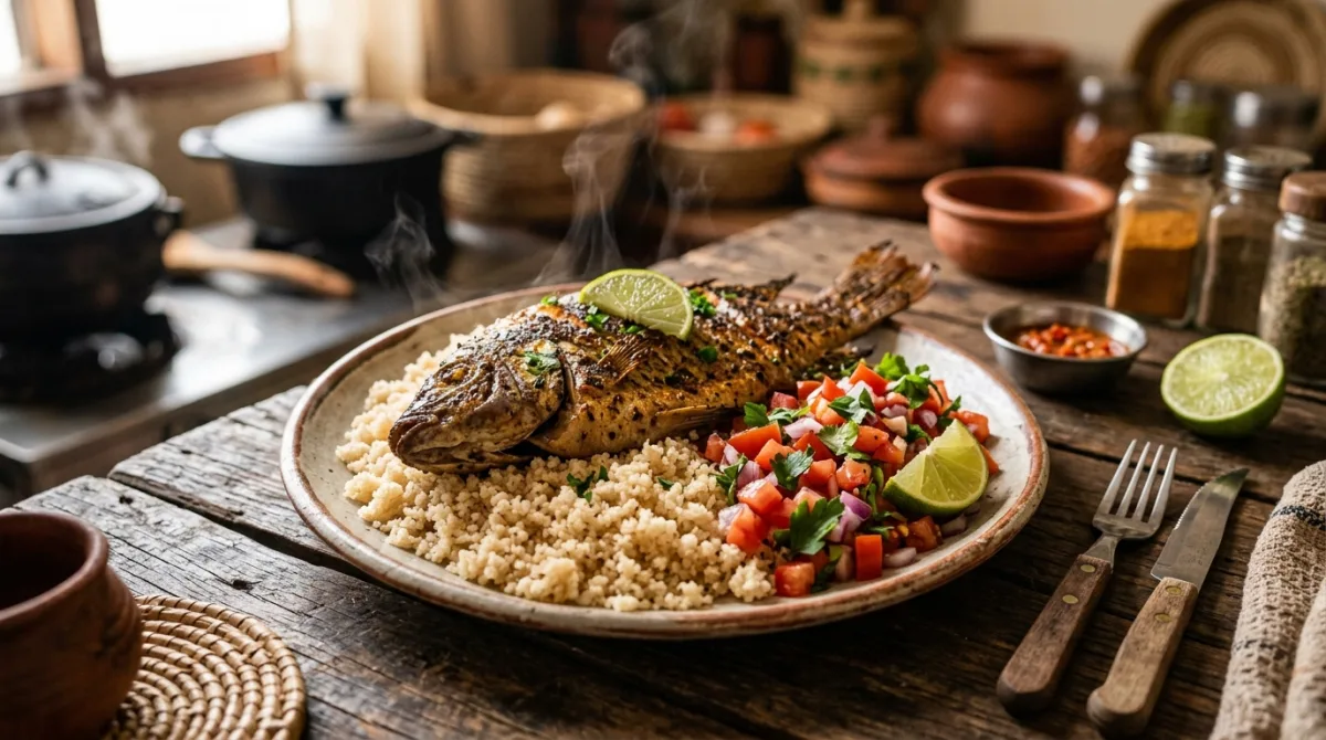 Attiéké with Fish